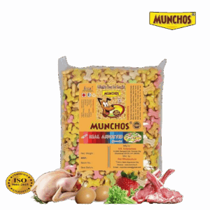 MUNCHOS Assorted Flavor Freshly Baked Cookies for Puppies, 1 kg * 25 Packets