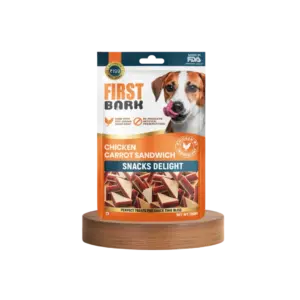 First Bark Chicken and Carrot Sandwich Jerky Dog Treat