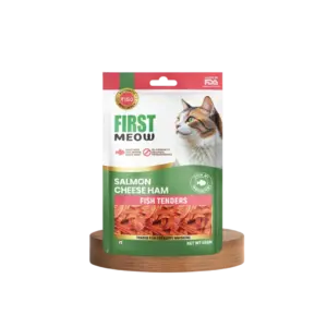 First Meow Salmon Cheese Ham Jerky Cat Treat