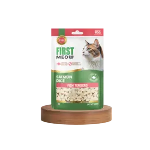 First Meow Salmon Dice Cat Treat