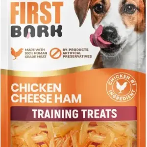 First Bark Chicken Cheese Ham Training Dog Treat