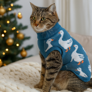Quack Cozy Knit Sweater for Cats