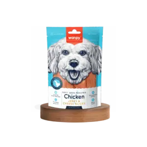 Wanpy Soft Oven Roasted Chicken Jerky & Cheese Slices For Dog