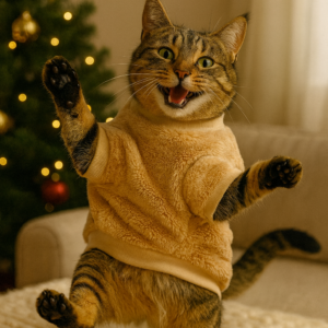 Camel Furry Sweater for Cats