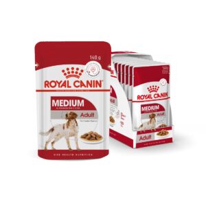 Royal Canin Medium Adult Dog Food, Wet food Gravy (Packof10)*140gm
