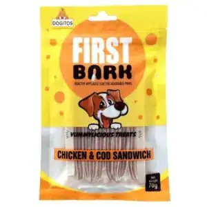 Dog Treats for Dogs - Chicken & Cod Sandwich Flavor, Healthy & Tasty.