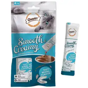 Mussel Flavour Creamy Cat Treats for Cats - Charwaha Gnawlers Smooth & Creamy Treats.