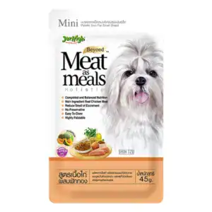 JerHigh Meat as Meals Chicken with Pumpkin dog food for small breeds.