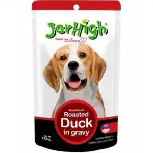 JerHigh Roasted Duck Wet Dog Food for Healthy Dogs.