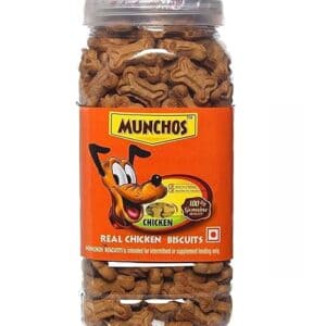Dog Biscuits for Dogs - MUNCHOS Chicken Flavour, 500g jar.