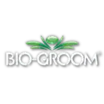Bio-Groom logo with green leaf design, representing natural pet grooming products.
